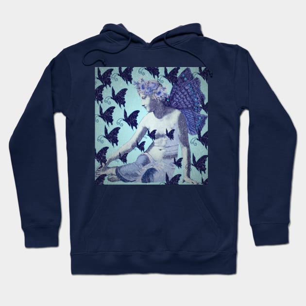 Vintage Blue Fairy Hoodie by Minxylynx4